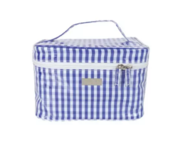 Wicked Sista Cottage Gingham Navy Small Beauty Case